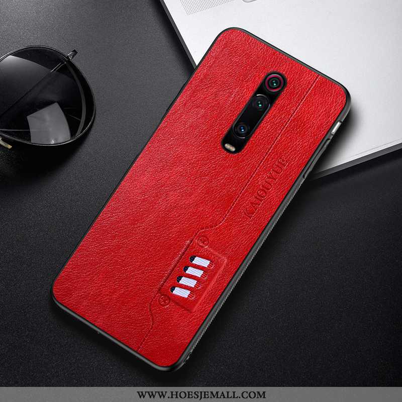 Hoesje Xiaomi Mi 9t Zacht Leer Super All Inclusive Rood Dun Hoes Groen