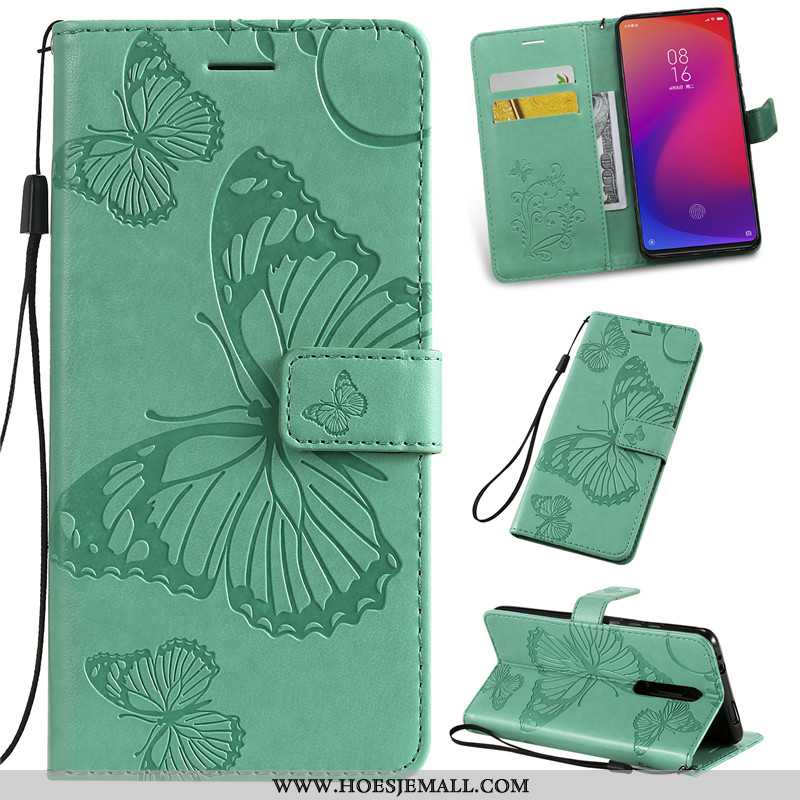 Hoesje Xiaomi Mi 9t Bescherming Leren Purper Mobiele Telefoon Mini Kaart Hoes