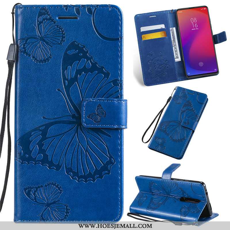 Hoesje Xiaomi Mi 9t Bescherming Leren Purper Mobiele Telefoon Mini Kaart Hoes