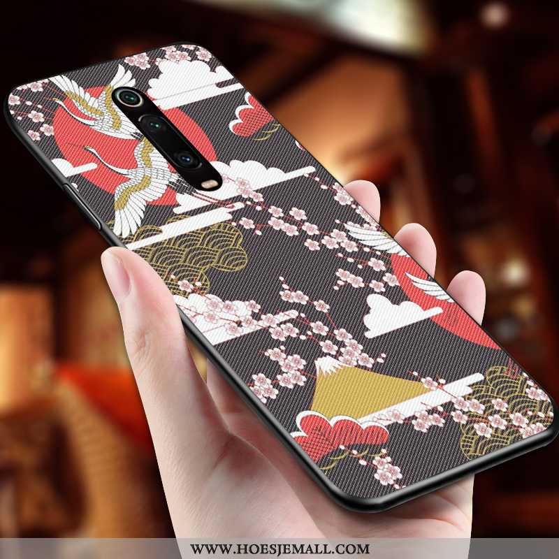 Hoes Xiaomi Mi 9t Bescherming Zacht Rood Mini Anti-fall Chinese Stijl Herdenken