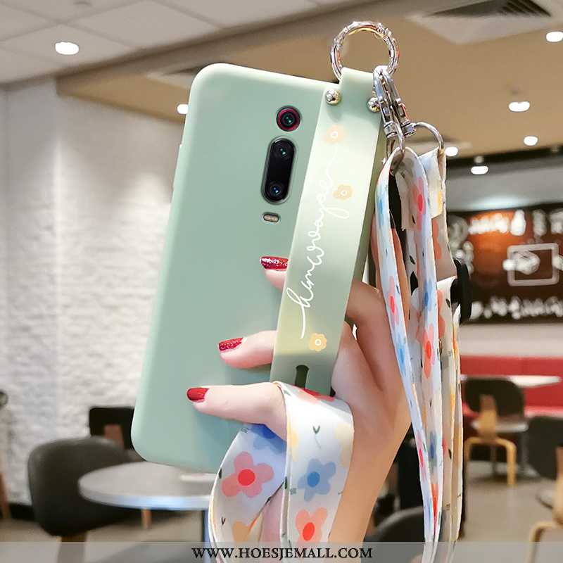 Hoesje Xiaomi Mi 9t Hanger Persoonlijk Rood Eenvoudige Kunst Vers Turquoise