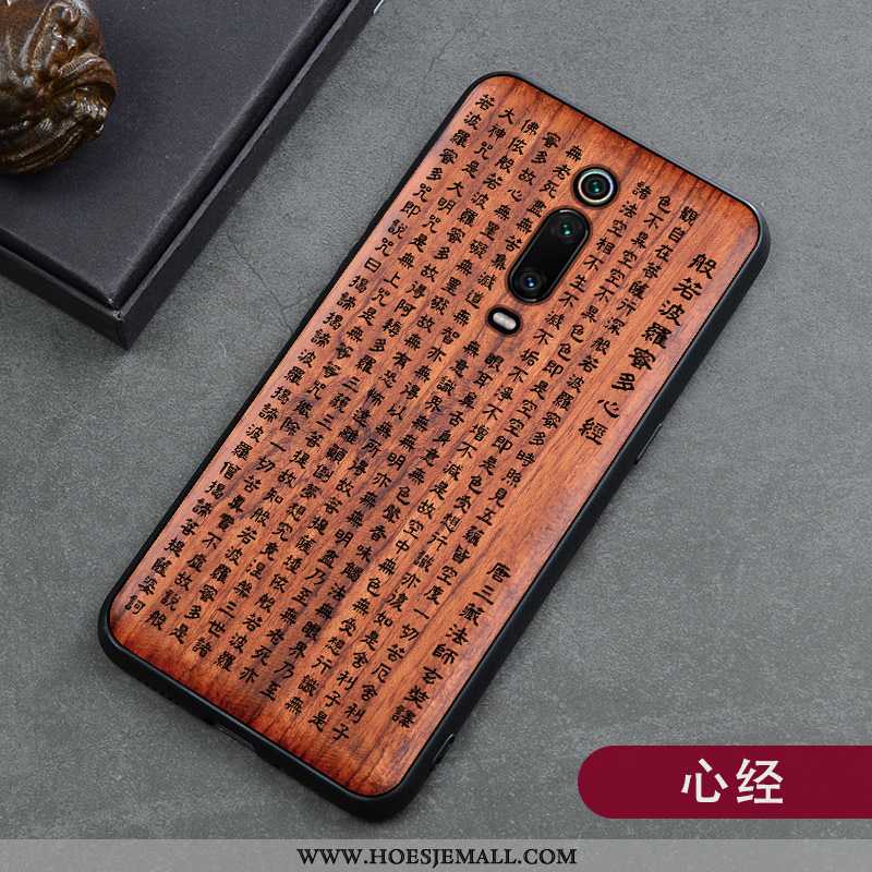 Hoes Xiaomi Mi 9t Vintage Hout Mobiele Telefoon Scheppend Hoesje Kwaliteit Bruin