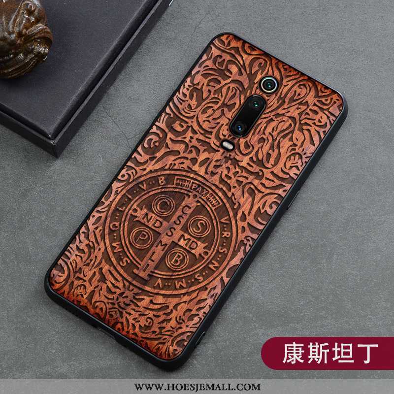 Hoes Xiaomi Mi 9t Vintage Hout Mobiele Telefoon Scheppend Hoesje Kwaliteit Bruin