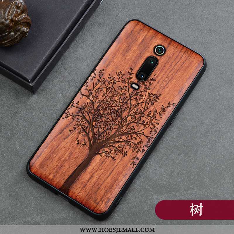 Hoes Xiaomi Mi 9t Vintage Hout Mobiele Telefoon Scheppend Hoesje Kwaliteit Bruin