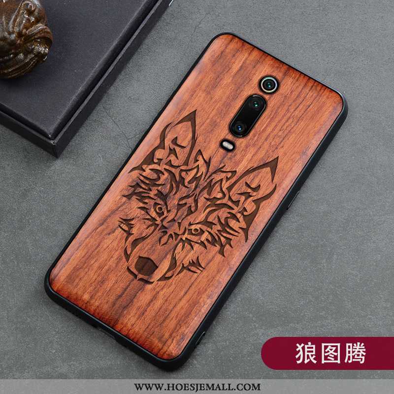 Hoes Xiaomi Mi 9t Vintage Hout Mobiele Telefoon Scheppend Hoesje Kwaliteit Bruin