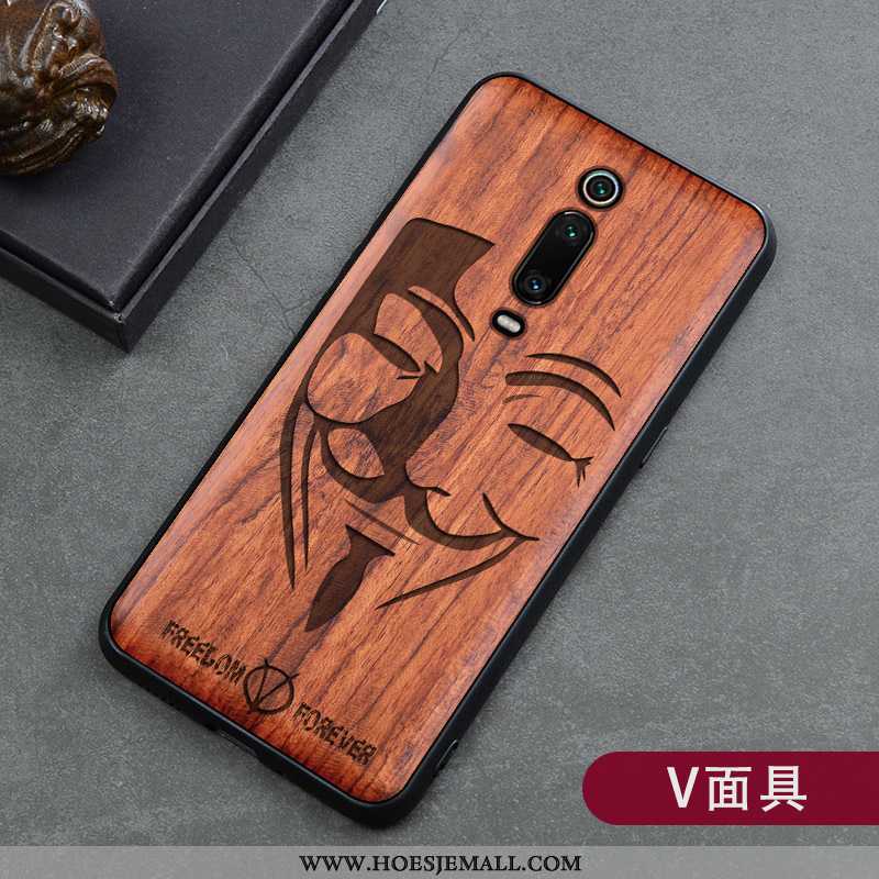 Hoes Xiaomi Mi 9t Vintage Hout Mobiele Telefoon Scheppend Hoesje Kwaliteit Bruin