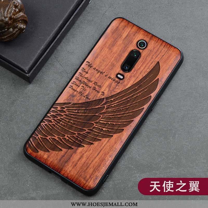 Hoes Xiaomi Mi 9t Vintage Hout Mobiele Telefoon Scheppend Hoesje Kwaliteit Bruin