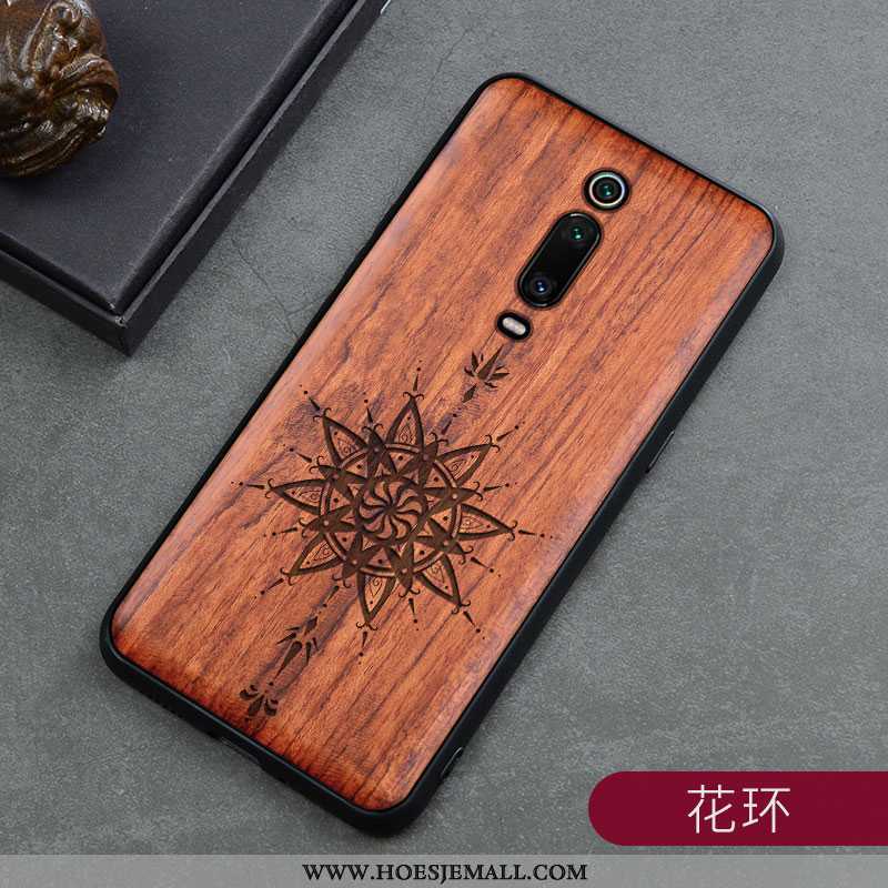 Hoes Xiaomi Mi 9t Vintage Hout Mobiele Telefoon Scheppend Hoesje Kwaliteit Bruin