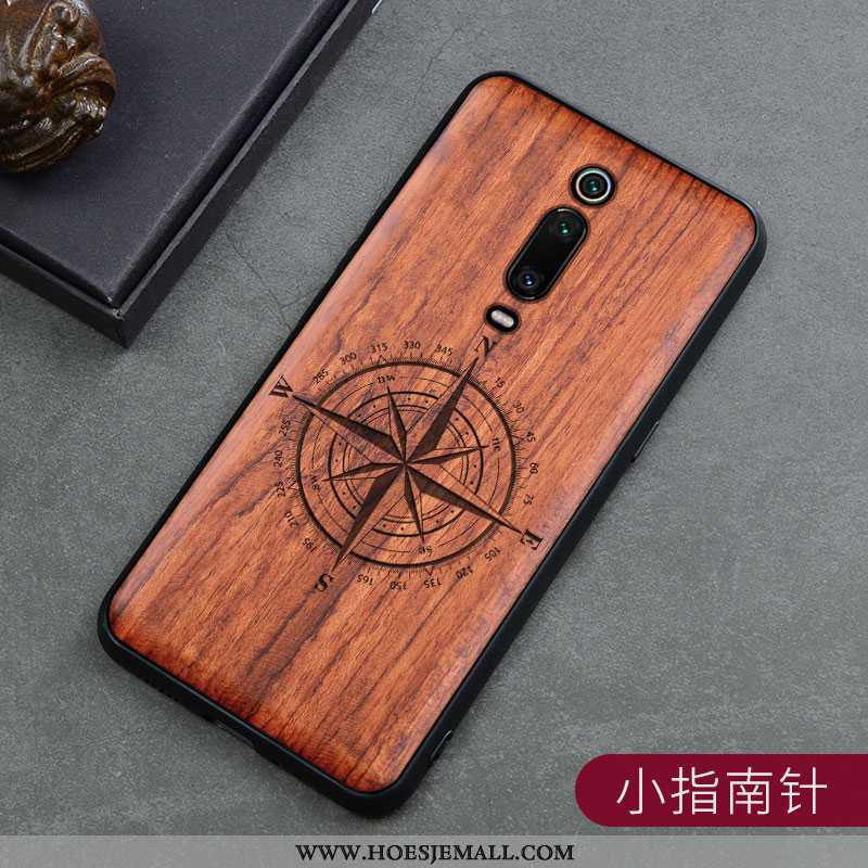 Hoes Xiaomi Mi 9t Vintage Hout Mobiele Telefoon Scheppend Hoesje Kwaliteit Bruin