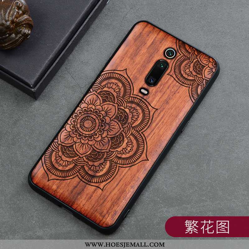 Hoes Xiaomi Mi 9t Vintage Hout Mobiele Telefoon Scheppend Hoesje Kwaliteit Bruin