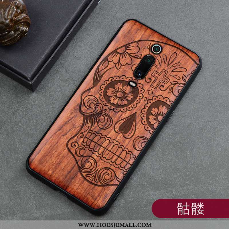 Hoes Xiaomi Mi 9t Vintage Hout Mobiele Telefoon Scheppend Hoesje Kwaliteit Bruin