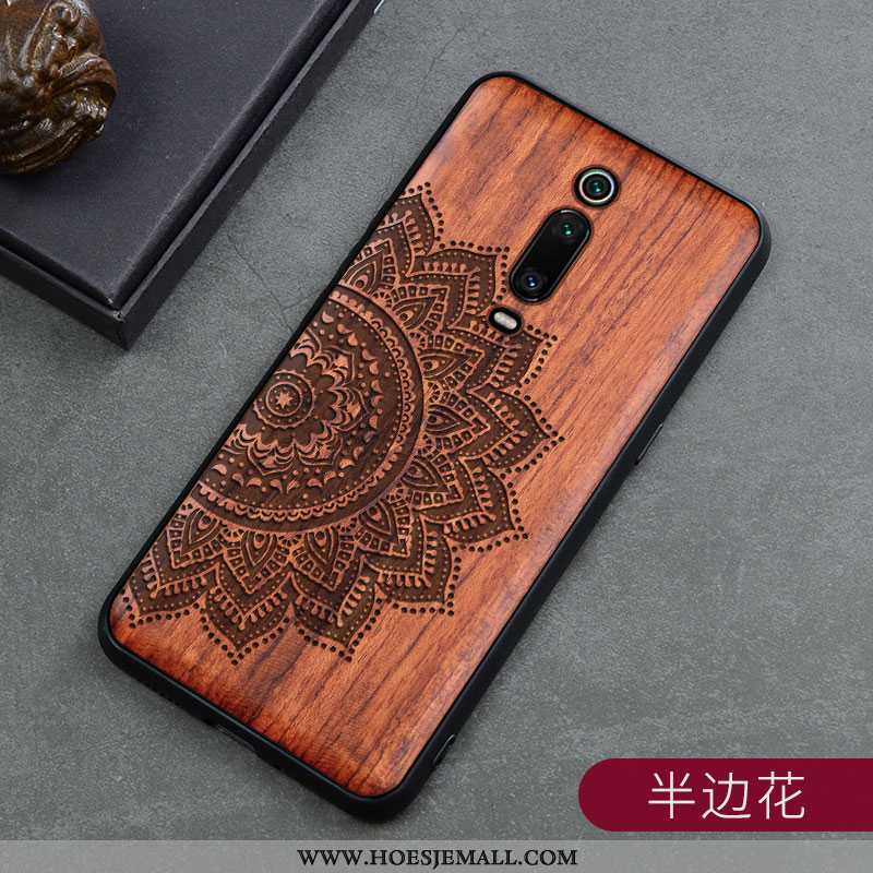 Hoes Xiaomi Mi 9t Vintage Hout Mobiele Telefoon Scheppend Hoesje Kwaliteit Bruin