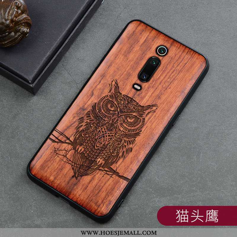 Hoes Xiaomi Mi 9t Vintage Hout Mobiele Telefoon Scheppend Hoesje Kwaliteit Bruin