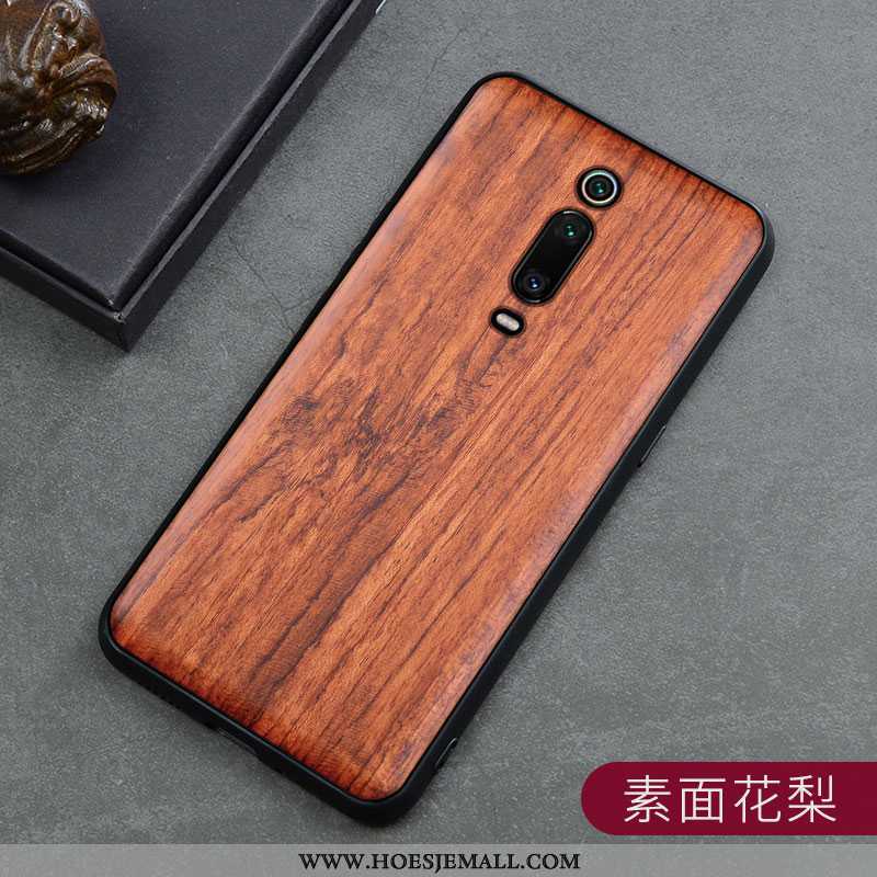 Hoes Xiaomi Mi 9t Vintage Hout Mobiele Telefoon Scheppend Hoesje Kwaliteit Bruin