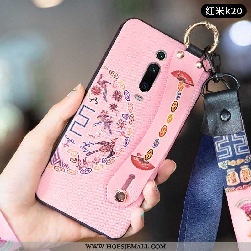 Hoes Xiaomi Mi 9t Dun Siliconen Chinese Stijl Trend Persoonlijk Mini Wind Roze