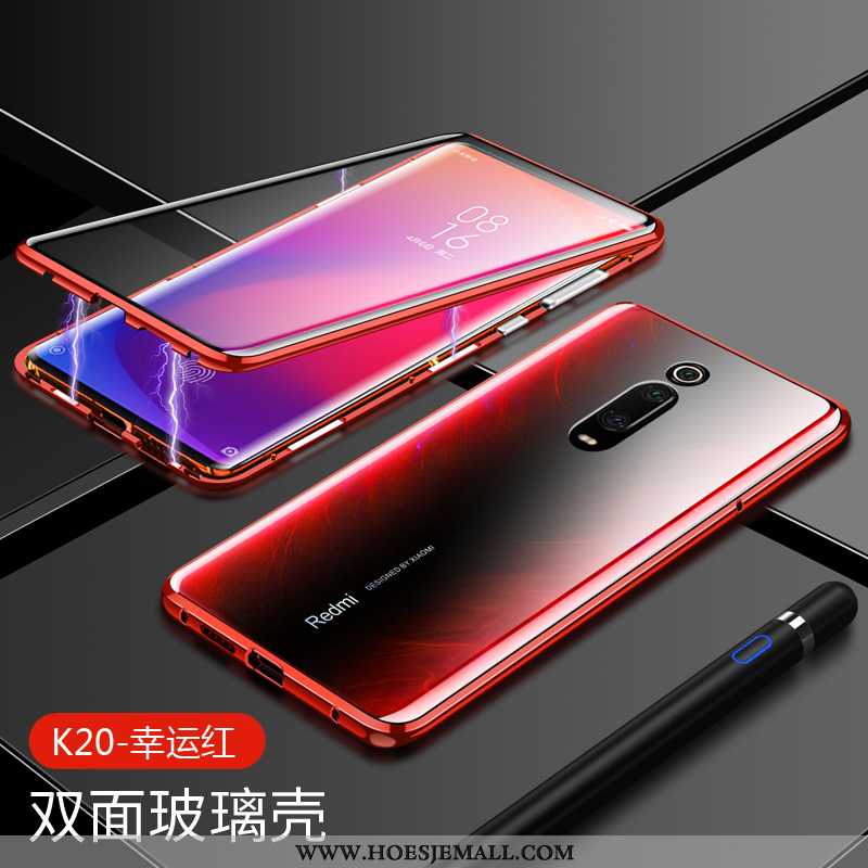 Hoes Xiaomi Mi 9t Glas Doorzichtig Mini Pas Trend Rood Omkeerbaar