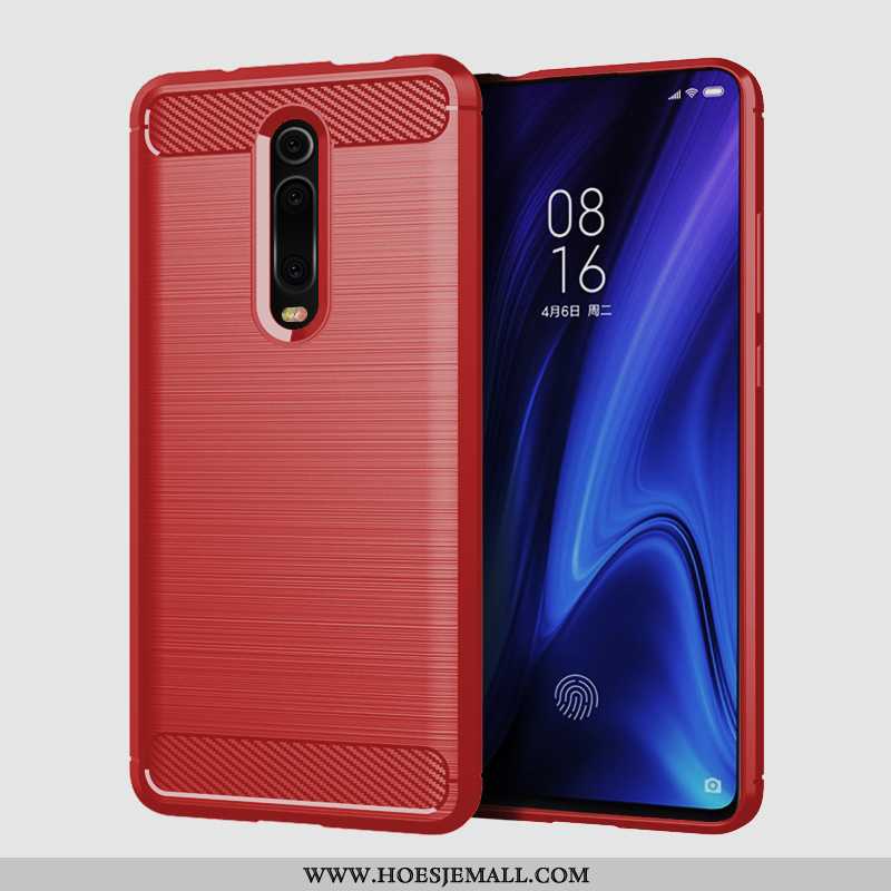 Hoes Xiaomi Mi 9t Persoonlijk Scheppend Rood Siliconen Zwart Net Red Hoesje Zwarte