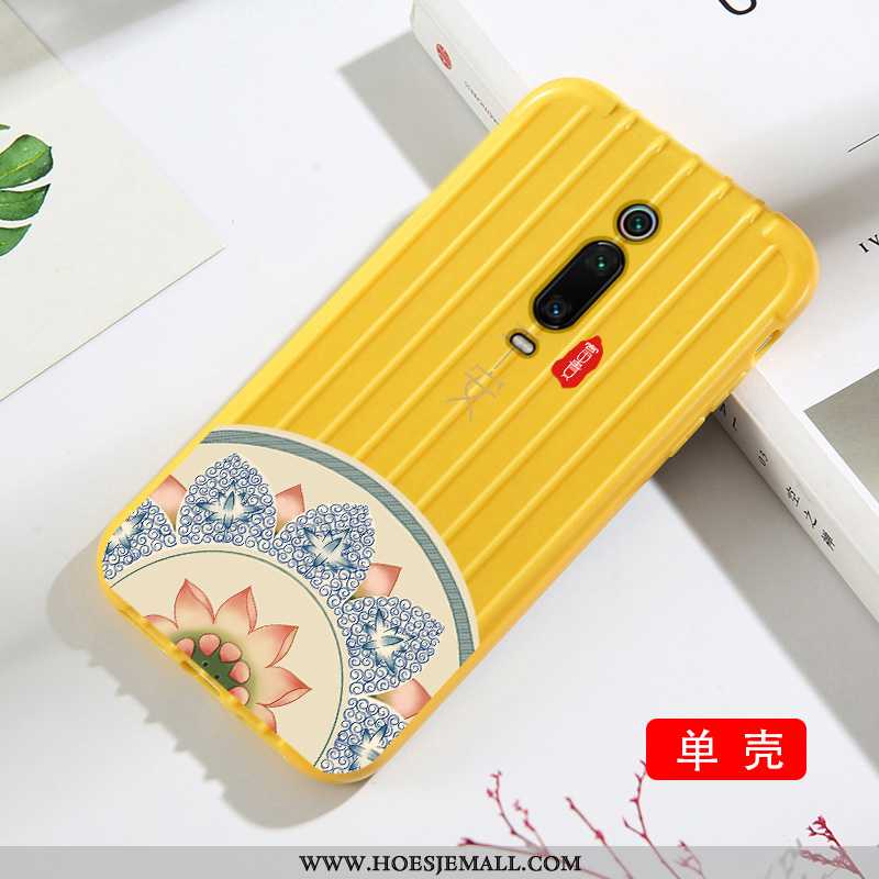 Hoesje Xiaomi Mi 9t Trend Skärmskydd Eenvoudige Siliconen Rood Kunst Patroon Groen