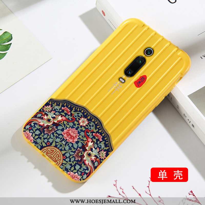 Hoesje Xiaomi Mi 9t Trend Skärmskydd Eenvoudige Siliconen Rood Kunst Patroon Groen