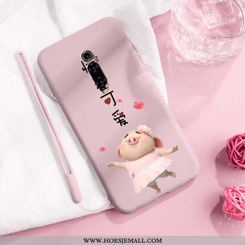 Hoes Xiaomi Mi 9t Siliconen Bescherming Zacht Anti-fall Mooie Super Roze