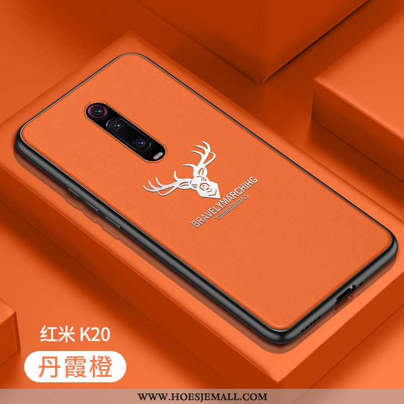 Hoes Xiaomi Mi 9t Bescherming Leren Hoesje Zacht Persoonlijk Mini Rood