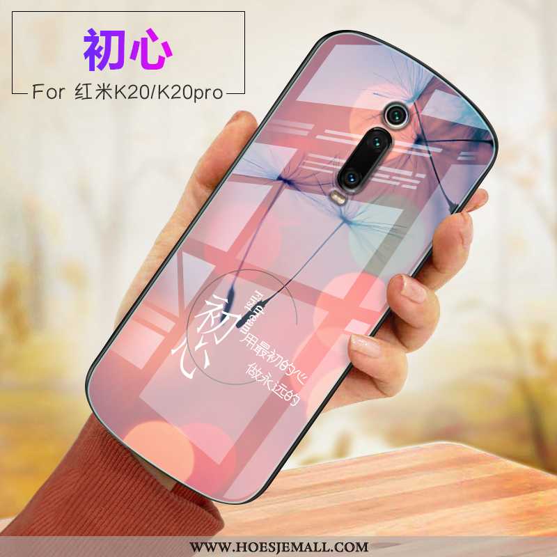 Hoesje Xiaomi Mi 9t Zacht Glas Purper Rood Hoes Anti-fall