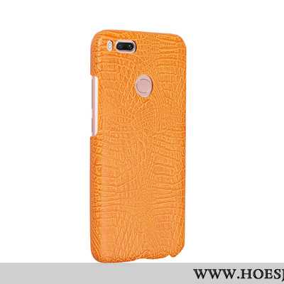 Hoesje Xiaomi Mi A1 Leer Bescherming Mobiele Telefoon Anti-fall Hard Rood Leren