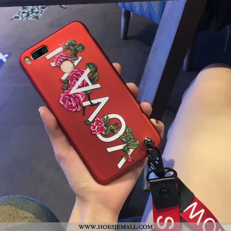 Hoesje Xiaomi Mi A1 Persoonlijk Siliconen Rood Mobiele Telefoon Anti-fall Mini