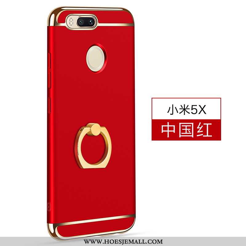 Hoes Xiaomi Mi A1 Bescherming Effen Kleur Mini Ondersteuning Hoesje Grote Rood