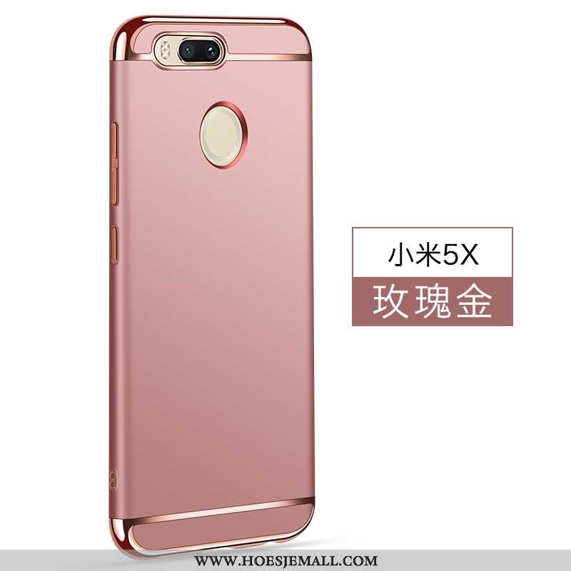 Hoes Xiaomi Mi A1 Bescherming Effen Kleur Mini Ondersteuning Hoesje Grote Rood