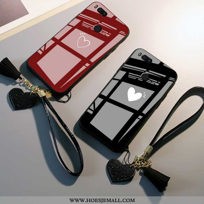Hoesje Xiaomi Mi A1 Glas Mode Mobiele Telefoon Wijnrood Liefde All Inclusive Net Red Bordeaux