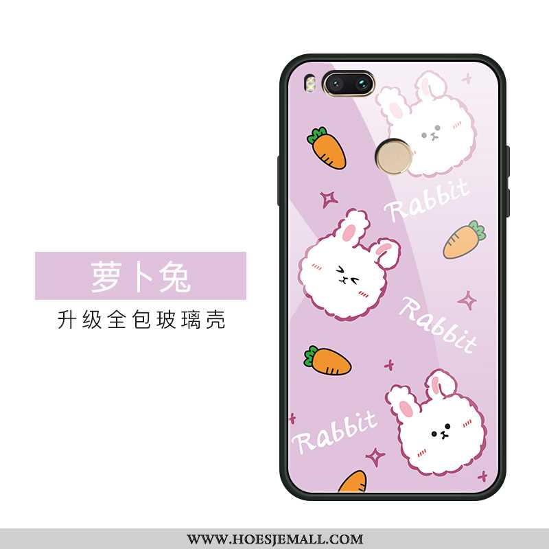 Hoesje Xiaomi Mi A1 Scheppend Spotprent Mobiele Telefoon Lovers Mooie Mini Roze