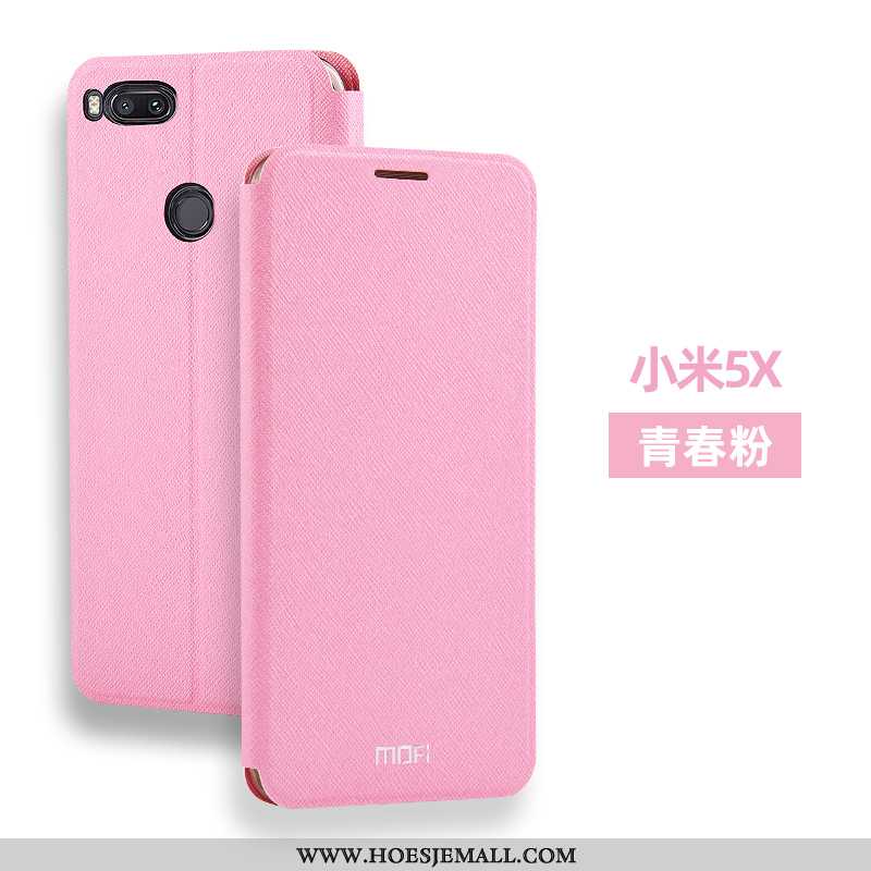 Hoes Xiaomi Mi A1 Siliconen Bescherming Roze Anti-fall Mobiele Telefoon Clamshell Mini