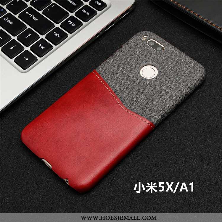 Hoesje Xiaomi Mi A1 Bescherming Mobiele Telefoon Kaart Hoes Mini Rood Bruin