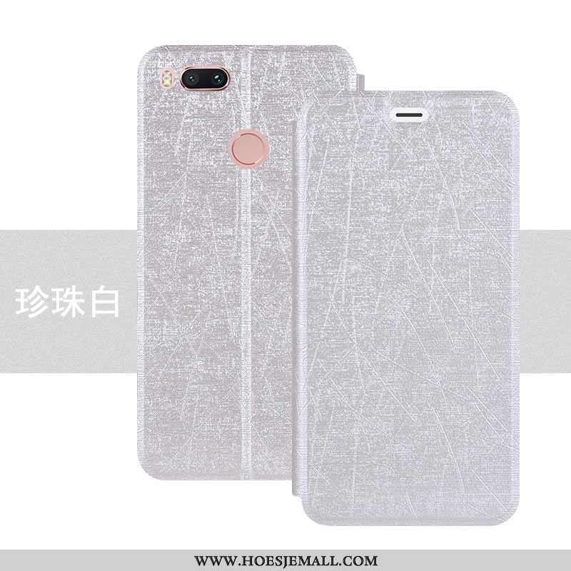 Hoes Xiaomi Mi A1 Persoonlijk Trend Blauw Mini Leren Hoesje Anti-fall Blauwe