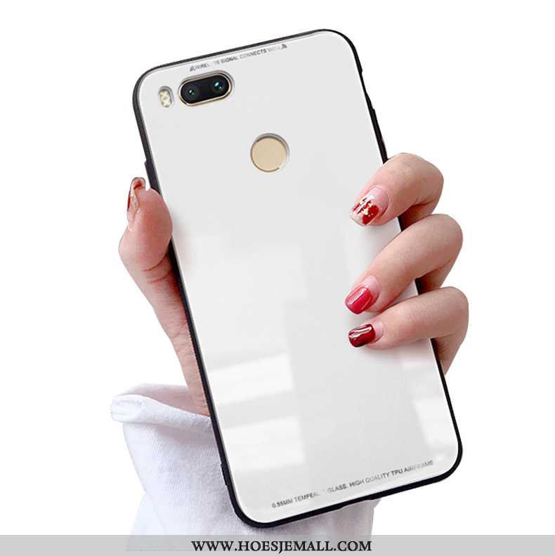 Hoesje Xiaomi Mi A1 Glas Persoonlijk Wit Mobiele Telefoon Mini Anti-fall Witte