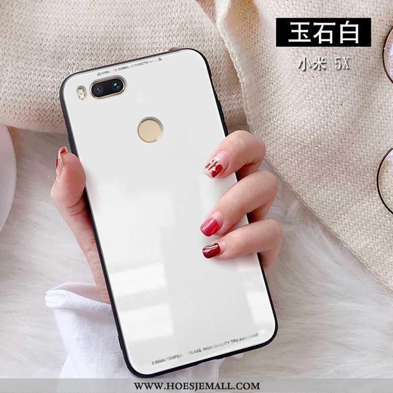 Hoesje Xiaomi Mi A1 Glas Persoonlijk Wit Mobiele Telefoon Mini Anti-fall Witte