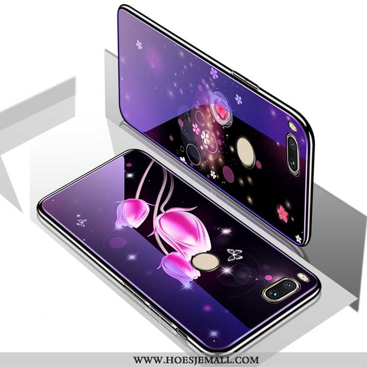 Hoes Xiaomi Mi A1 Trend Glas Hoesje Net Red Purper Spiegel Luxe