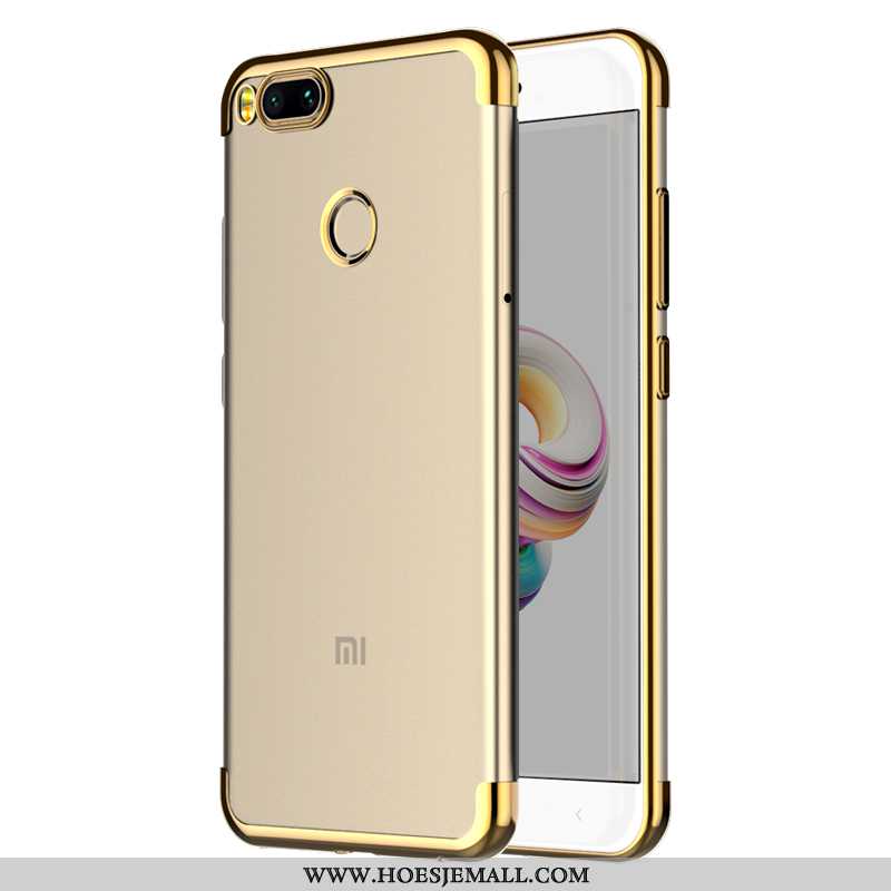 Hoes Xiaomi Mi A1 Siliconen Bescherming Anti-fall Hoesje Dun Super Gouden