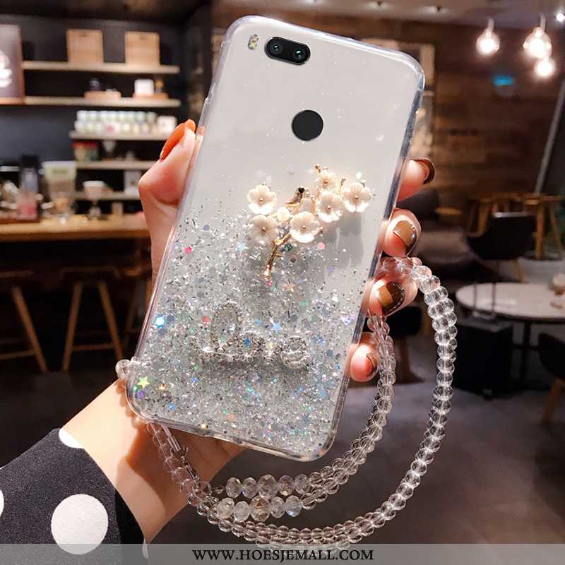 Hoesje Xiaomi Mi A1 Skärmskydd Bescherming Tempereren Hoes Mini Hanger Roze