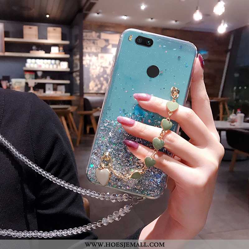 Hoesje Xiaomi Mi A1 Skärmskydd Bescherming Tempereren Hoes Mini Hanger Roze