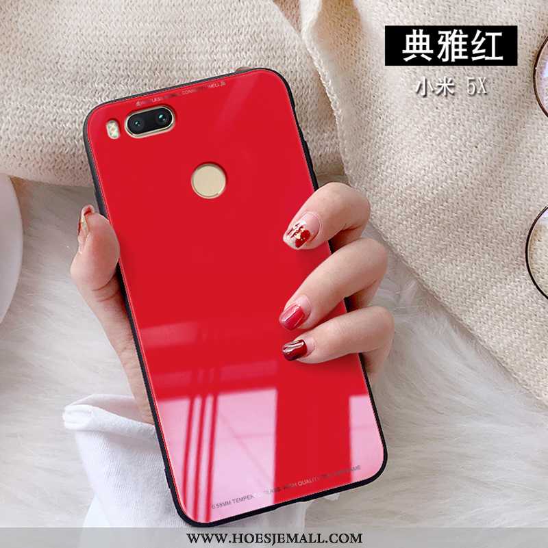 Hoesje Xiaomi Mi A1 Glas Scheppend Hoes Bescherming Mini Roze