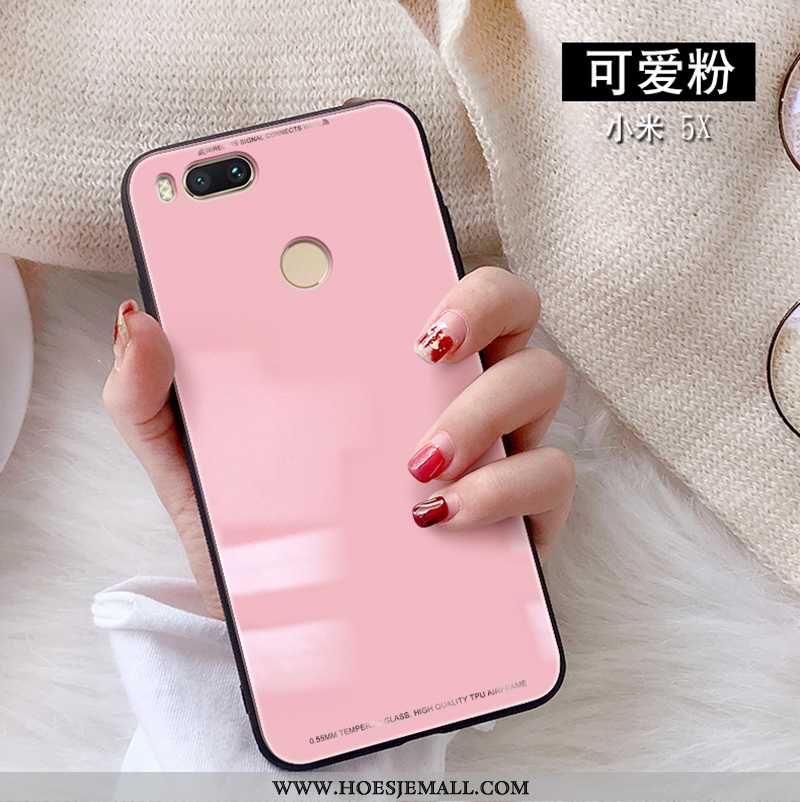 Hoesje Xiaomi Mi A1 Glas Scheppend Hoes Bescherming Mini Roze