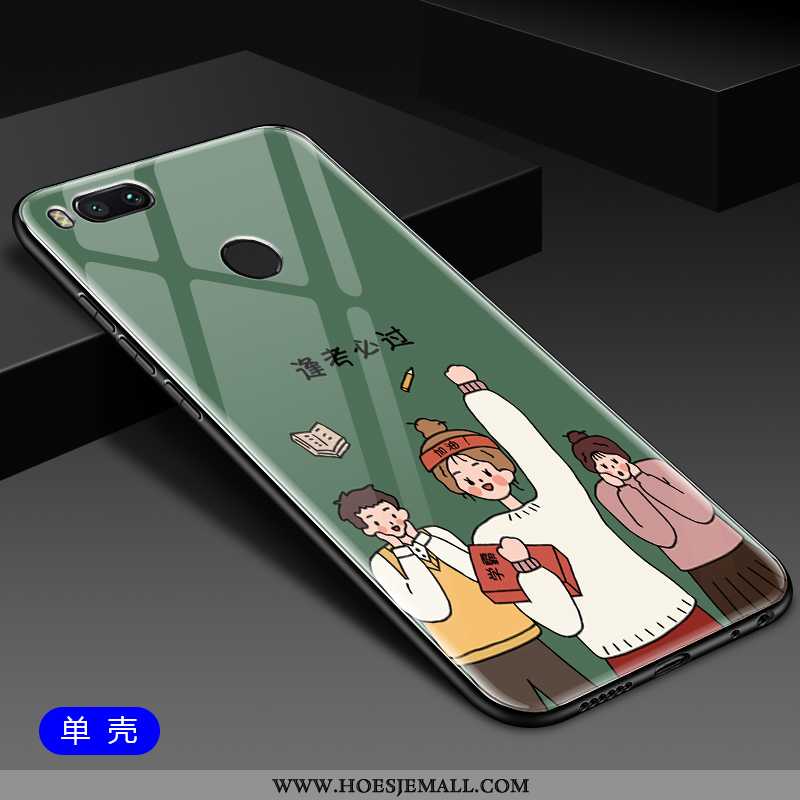 Hoes Xiaomi Mi A1 Scheppend Spotprent Mini Hoesje Anti-fall Trend Groen