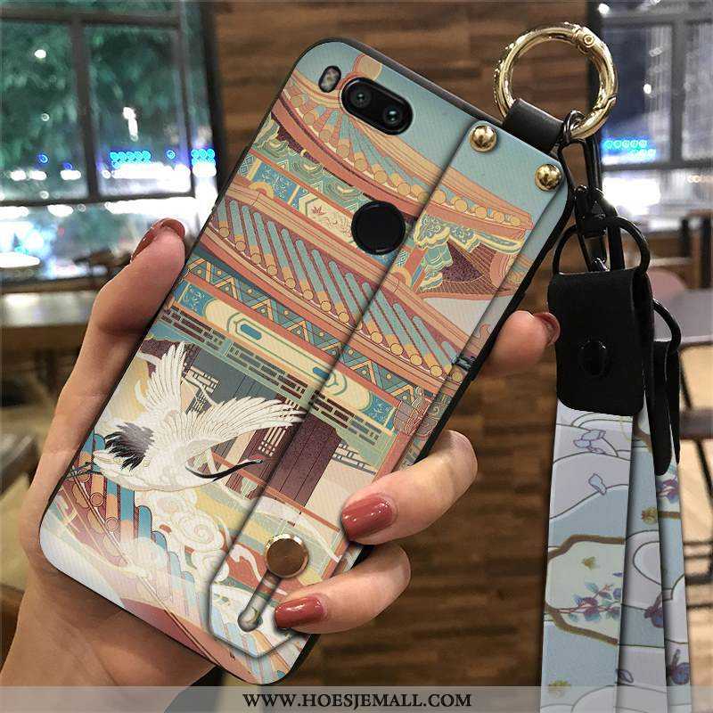 Hoesje Xiaomi Mi A1 Bescherming Hanger Zacht Mini Wind Chinese Stijl Etnische Rood