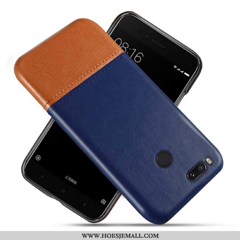 Hoesje Xiaomi Mi A1 Leer Bescherming Bedrijf Kwaliteit Mobiele Telefoon Vintage Rood