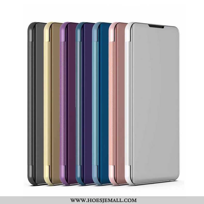 Hoesje Xiaomi Mi A2 Lite Zilver Mini Ondersteuning Mobiele Telefoon Spiegel Folio Zilveren