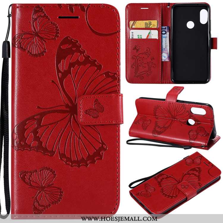 Hoesje Xiaomi Mi A2 Lite Siliconen Leren Folio Rood All Inclusive Zacht Geel