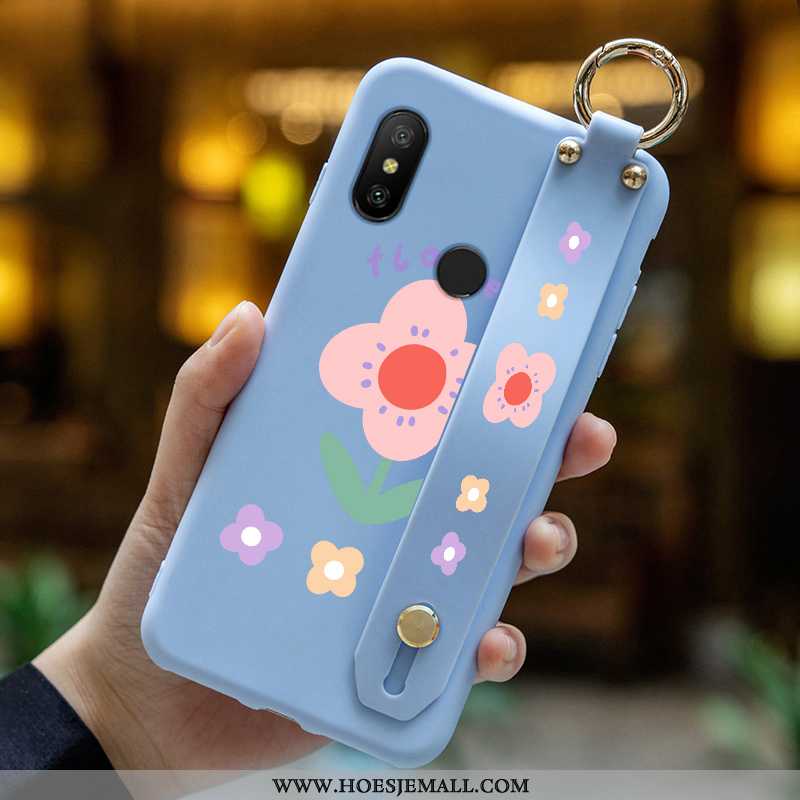 Hoesje Xiaomi Mi A2 Lite Bescherming Mode Bloemen Nieuw Mobiele Telefoon Anti-fall Mooie Blauwe