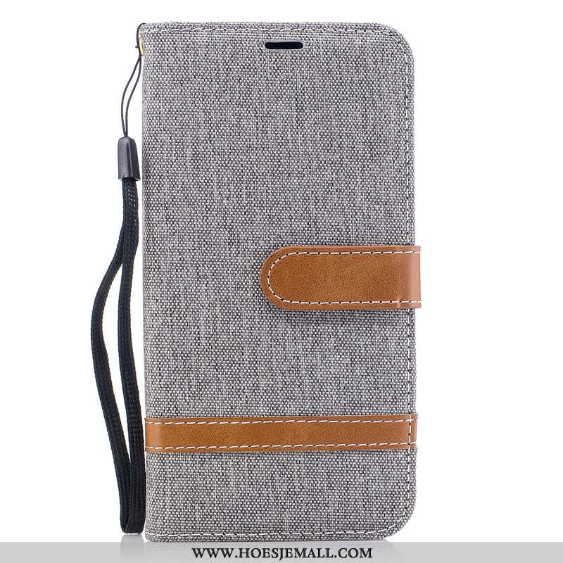 Hoesje Xiaomi Mi A2 Lite Bescherming Leren All Inclusive Denim Hoes Purper Folio